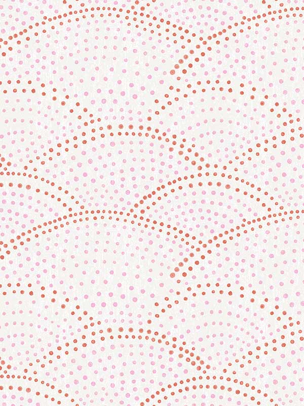 Bennett Dotted Scallop fabric in pink color - pattern number 2903-25801 - by A Street Prints in the Bluebell collection