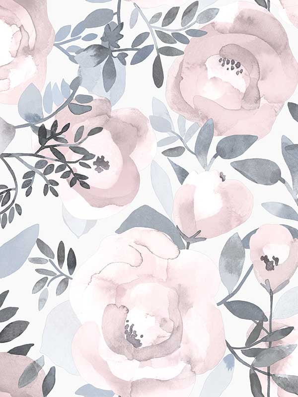 Orla Floral fabric in purple color - pattern number 2903-25840 - by A Street Prints in the Bluebell collection