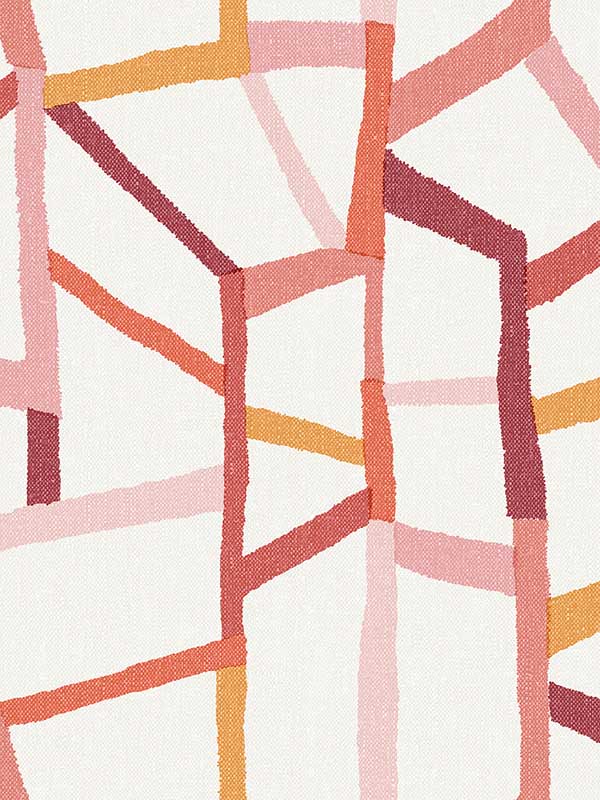 Tate Geometric Linen Look wallpaper in pink color - pattern number 2903-25846 - by A Street Prints in the Bluebell collection