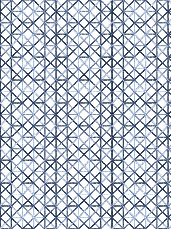 Lisbeth Geometric Lattice fabric in blue color - pattern number 2969-26005 - by A Street Prints in the Pacifica collection