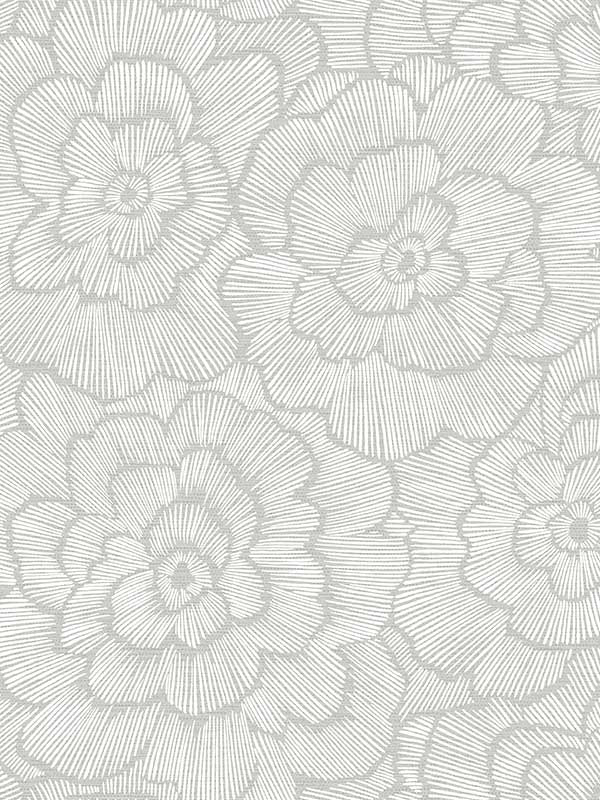 Periwinkle Textured Floral fabric in light grey color - pattern number 2969-26036 - by A Street Prints in the Pacifica collection