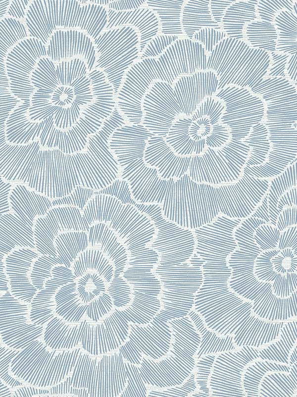 Periwinkle Textured Floral fabric in grey color - pattern number 2969-26038 - by A Street Prints in the Pacifica collection