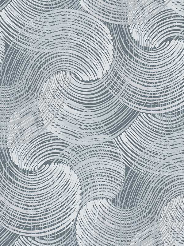 Karson Swirling Geometric fabric in blue color - pattern number 2964-25905 - by A Street Prints in the Scott Living collection