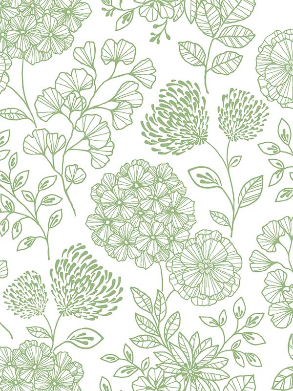 Ada Floral fabric in green color - pattern number 2975-26204 - by A Street Prints in the Scott Living Second Edition collection
