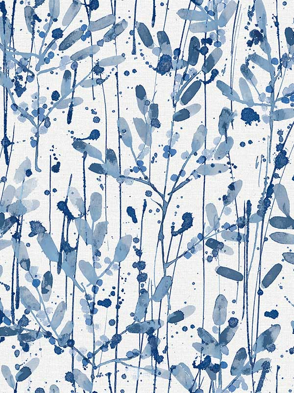 Leandra Floral Trail wallpaper in indigo color - pattern number 2975-26237 - by A Street Prints in the Scott Living Second Edition collection