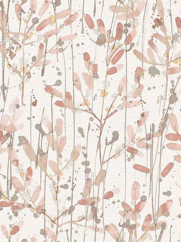 Leandra Floral Trail wallpaper in coral color - pattern number 2975-26239 - by A Street Prints in the Scott Living Second Edition collection