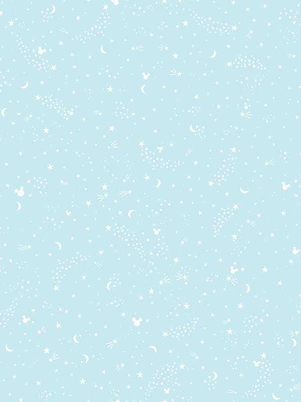 Disney Mickey Mouse Star wallpaper in teal color - pattern number DI0986 - by York in the Disney Kids Vol 4 collection