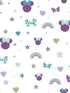 Disney Minnie Mouse Rainbow fabric in purple color - pattern number DI0990 - by York in the Disney Kids Vol 4 collection