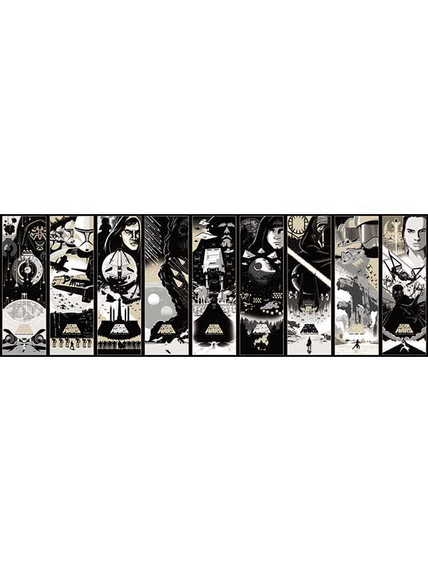Star Wars Celebrating The Saga fabric in black white cream color - pattern number DI1002BD - by York in the Disney Kids Vol 4 collection