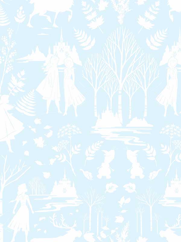 Disney Frozen 2 Nordic fabric in green and glitter color - pattern number DI1014 - by York in the Disney Kids Vol 4 collection