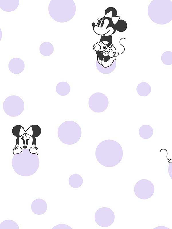 Disney Minnie Mouse Dots fabric in purple color - pattern number DI1028 - by York in the Disney Kids Vol 4 collection