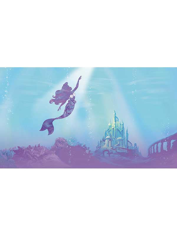 The Little Mermaid Under The Sea 7 Panel fabric in purple color - pattern number RMK11413M - by York in the Disney Kids Vol 4 collection