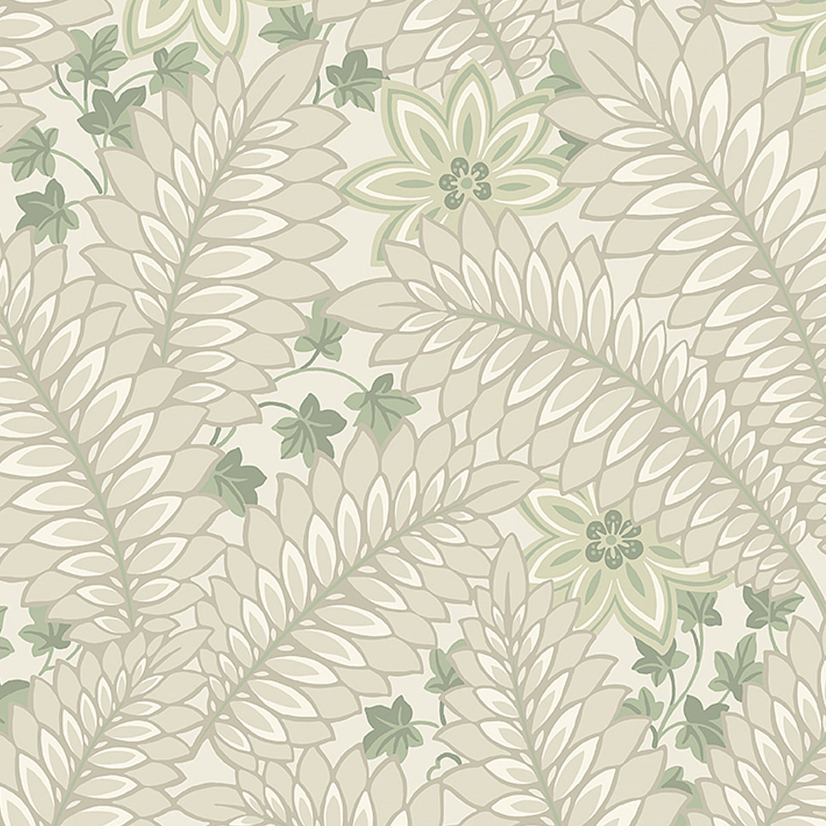 Hidden Ivy fabric in parchment color - pattern number 2252 - by Schumacher in the Borastapeter collection