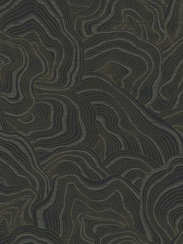 Geodes fabric in black color - pattern number KT2162 - by Ronald Redding in the 24 Karat collection