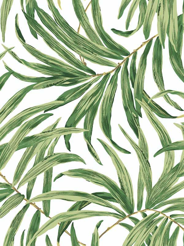 Bali Leaves fabric in yellow and tan color - pattern number AT7050 - by York in the Tropics Resource Library collection