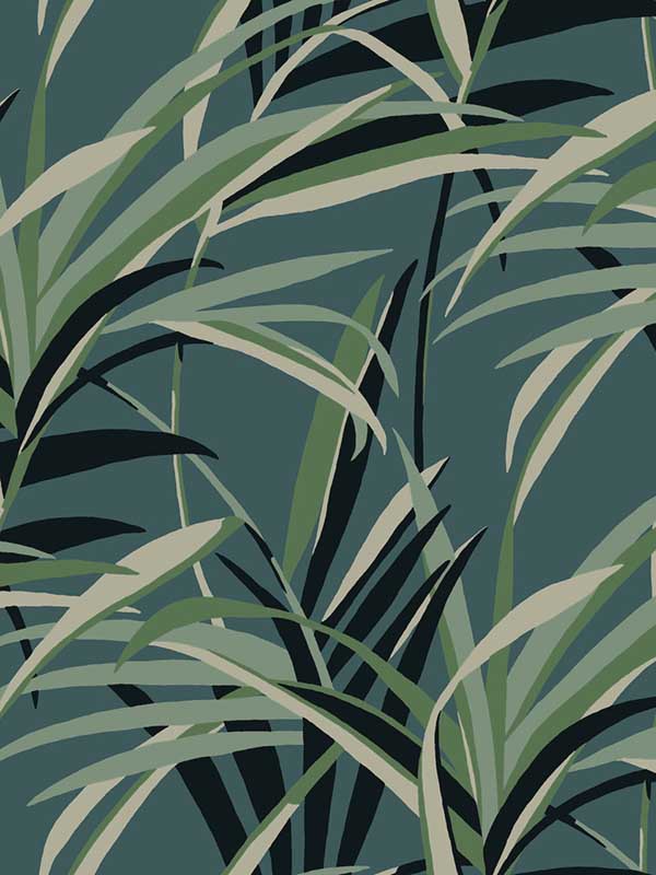 Tropical Paradise fabric in green and teal color - pattern number TC2607 - by York in the Tropics Resource Library collection