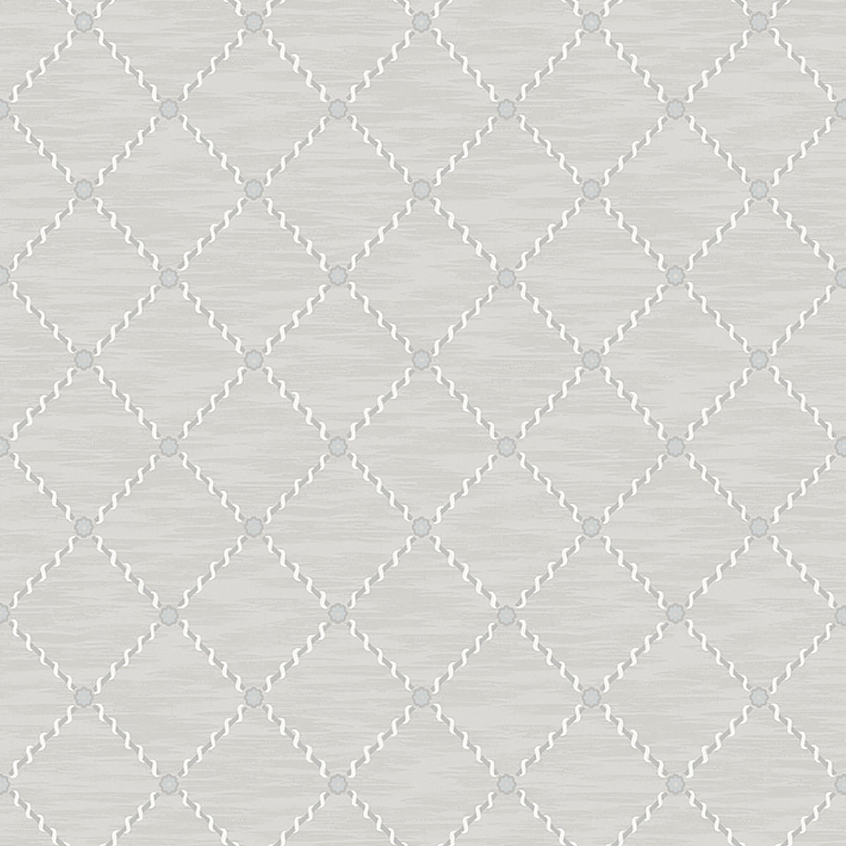 Golden Trellis wallpaper in grey and silver color - pattern number 2266 - by Schumacher in the Borastapeter collection