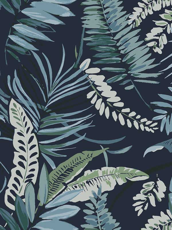 Tropical Toss fabric in navy color - pattern number TC2623 - by York in the Tropics Resource Library collection