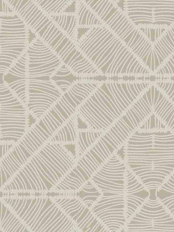 Diamond Macrame wallpaper in taupe color - pattern number TC2703 - by York in the Tropics Resource Library collection