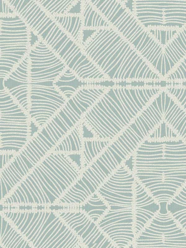 Diamond Macrame wallpaper in aqua color - pattern number TC2705 - by York in the Tropics Resource Library collection