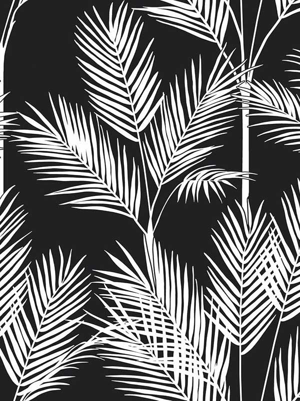 King Palm Silhouette fabric in blue color - pattern number CV4409 - by York in the Waters Edge Resource Library collection