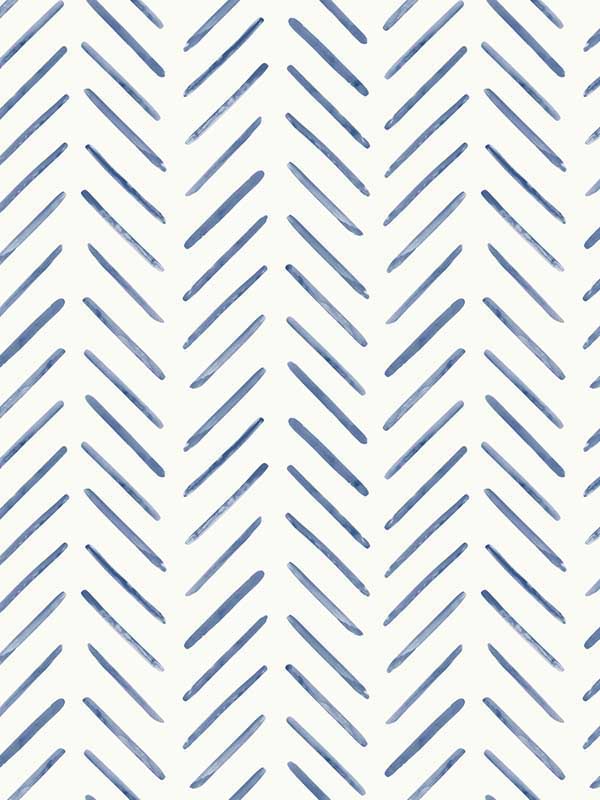 Painted Herringbone fabric in navy color - pattern number CV4455 - by York in the Waters Edge Resource Library collection