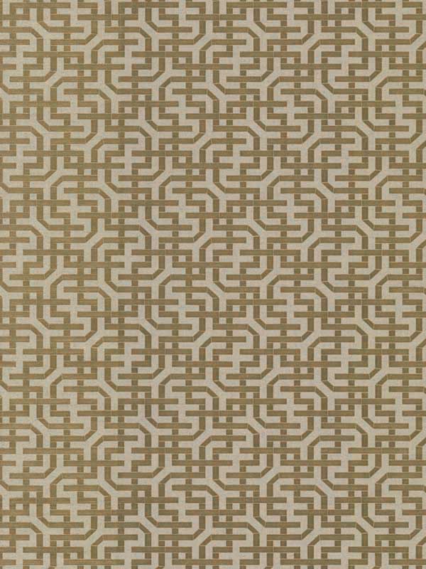 Dynastic Lattice fabric in gold color - pattern number 5804 - by Ronald Redding in the Traveler collection