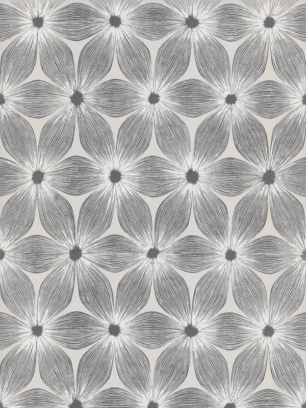 Everlasting fabric in white and silver color - pattern number CI2302 - by Candice Olson in the Modern Artisan Second Edition collection