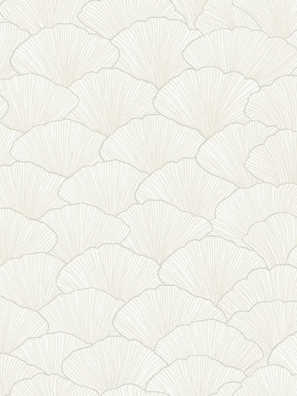 Luminous Ginkgo fabric in white and cream color - pattern number CI2335 - by Candice Olson in the Modern Artisan Second Edition collection
