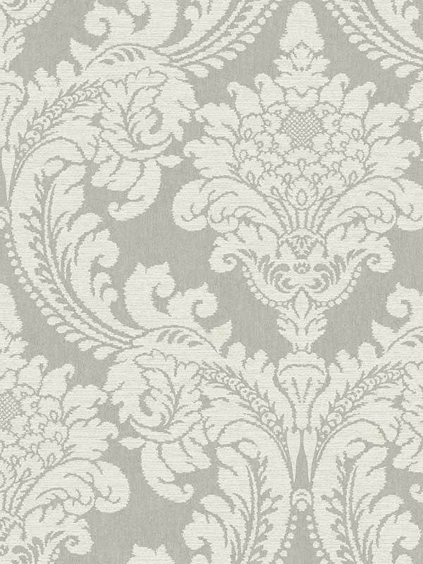 Tapestry Damask fabric in gray color - pattern number GR6021 - by York in the Grandmillennial collection