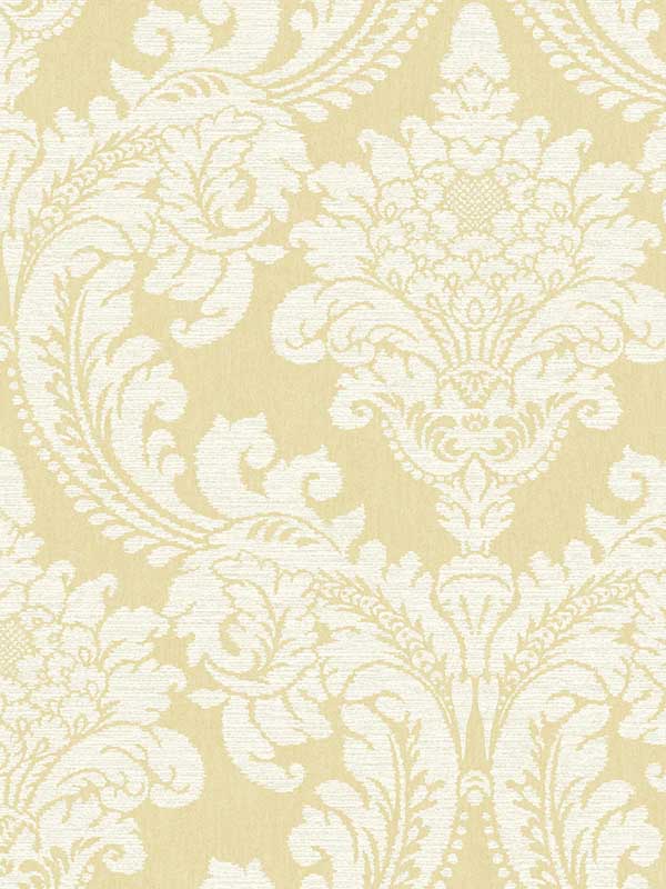 Tapestry Damask fabric in yellow color - pattern number GR6027 - by York in the Grandmillennial collection