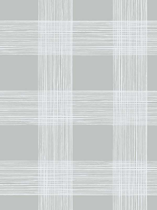 Scarborough Striated Plaid fabric in grey color - pattern number 2927-80908 - by A Street Prints in the Newport collection