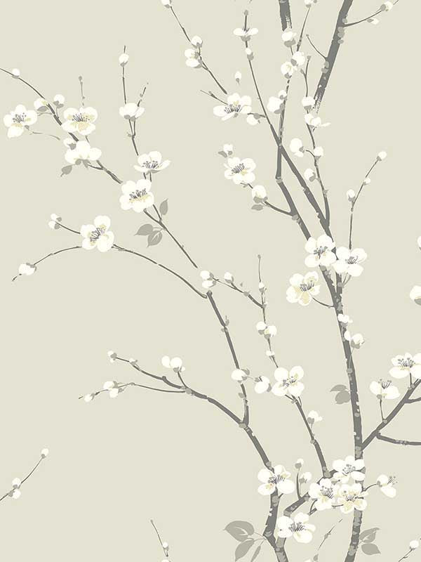 Monterey Floral Branch fabric in ivory color - pattern number 2927-81805 - by A Street Prints in the Newport collection