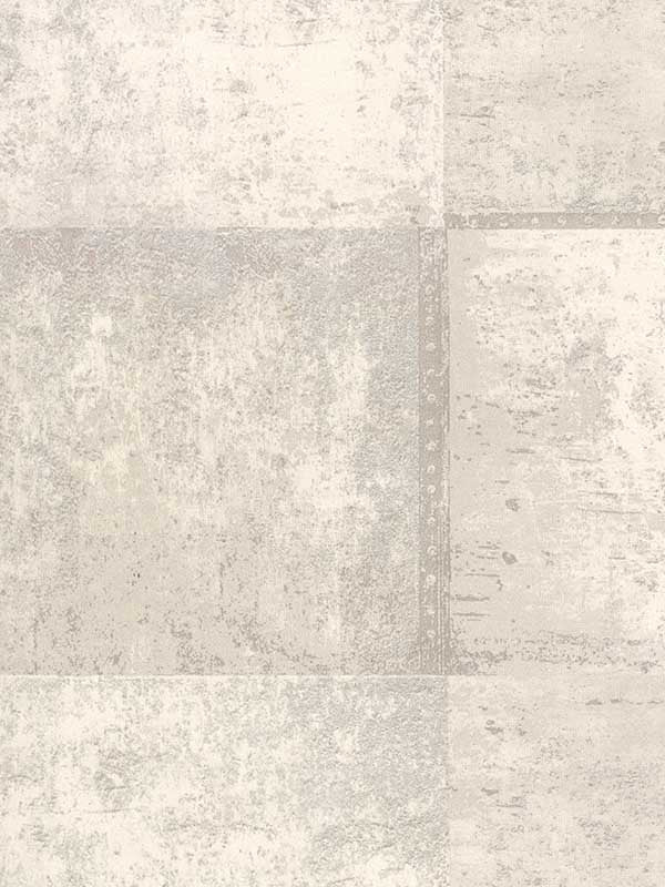 Vela Distressed Geometric fabric in ivory color - pattern number 2927-10902 - by Brewster in the Polished collection