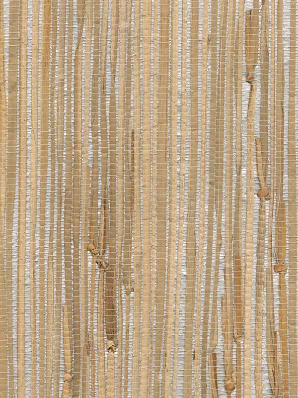 Tereza Foil Grasscloth wallpaper in silver color - pattern number 4018-31 - by Advantage in the Grasscloth Portfolio collection