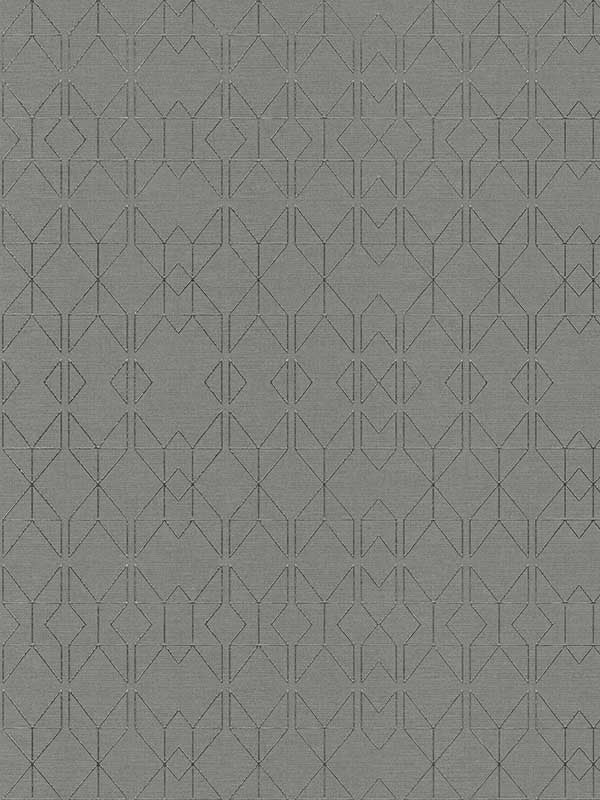 Paititi Diamond Trellis fabric in sterling color - pattern number 4019-86405 - by A Street Prints in the Lustre A Metallic Collection collection
