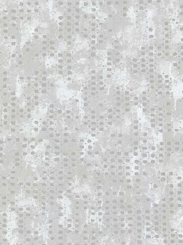 Felsic Studded Cube fabric in silver color - pattern number 4019-86414 - by A Street Prints in the Lustre A Metallic Collection collection
