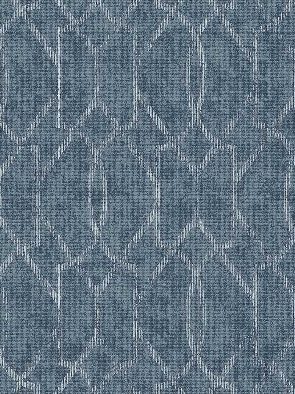 Ziva Trellis wallpaper in blue color - pattern number 4019-86449 - by A Street Prints in the Lustre A Metallic Collection collection