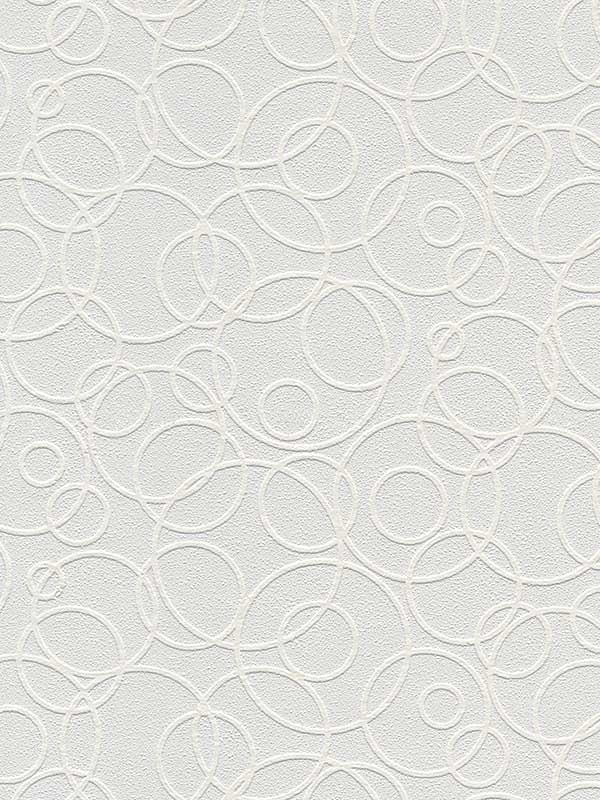 Artemisia Circles Paintable fabric in white color - pattern number 4000-104519 - by Brewster in the Paintworks collection
