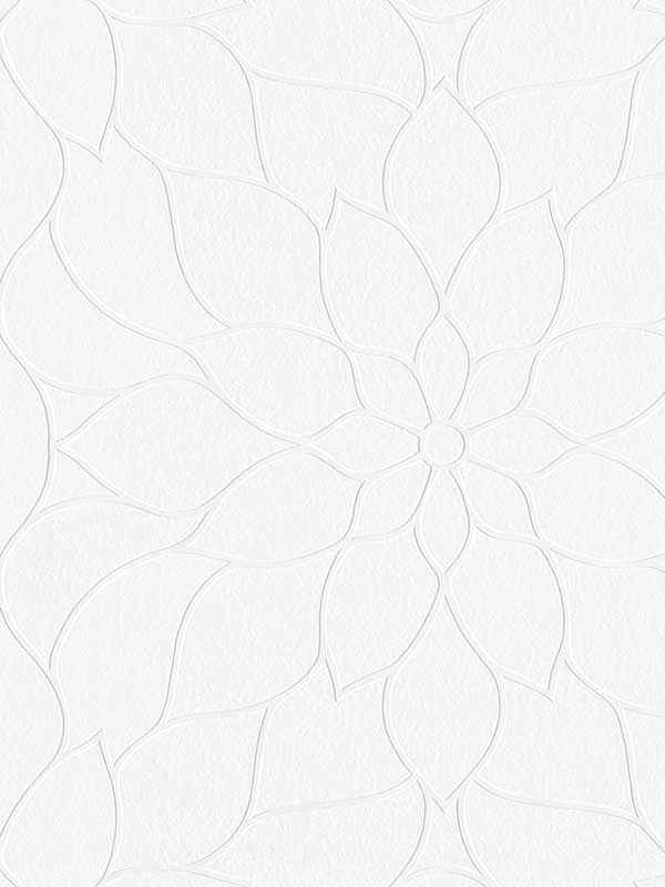 Anselm Floral Bloom Paintable wallpaper in white color - pattern number 4000-950710 - by Brewster in the Paintworks collection