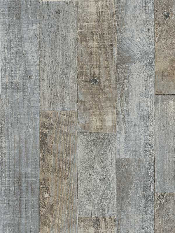 Chebacco Wooden Planks wallpaper in slate color - pattern number 3123-12691 - by Chesapeake in the Homestead collection