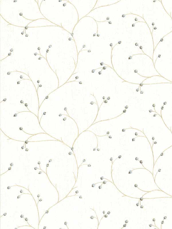 Rosehip Trails wallpaper in cream color - pattern number 3123-16156 - by Chesapeake in the Homestead collection