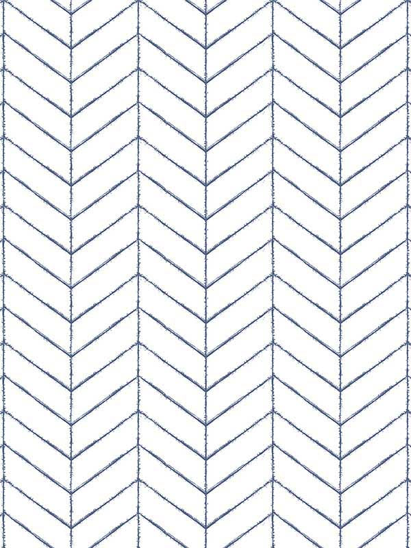 Bison Herring wallpaper in blue color - pattern number 3123-25096 - by Chesapeake in the Homestead collection
