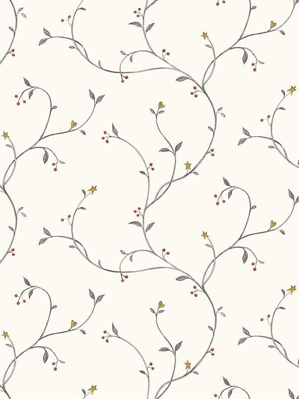Kurt Tin Star Trail wallpaper in black color - pattern number 3123-091510 - by Chesapeake in the Homestead collection