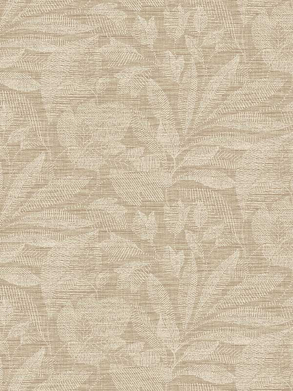 Lei Etched Leaves fabric in wheat color - pattern number 2971-86155 - by A Street Prints in the Dimensions collection