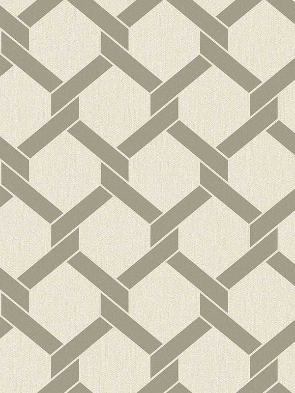 Payton Hexagon Trellis fabric in grey color - pattern number 2971-86309 - by A Street Prints in the Dimensions collection