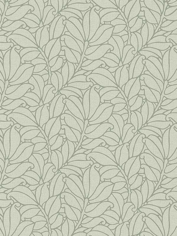 Coraline Leaf wallpaper in green color - pattern number 2971-86320 - by A Street Prints in the Dimensions collection