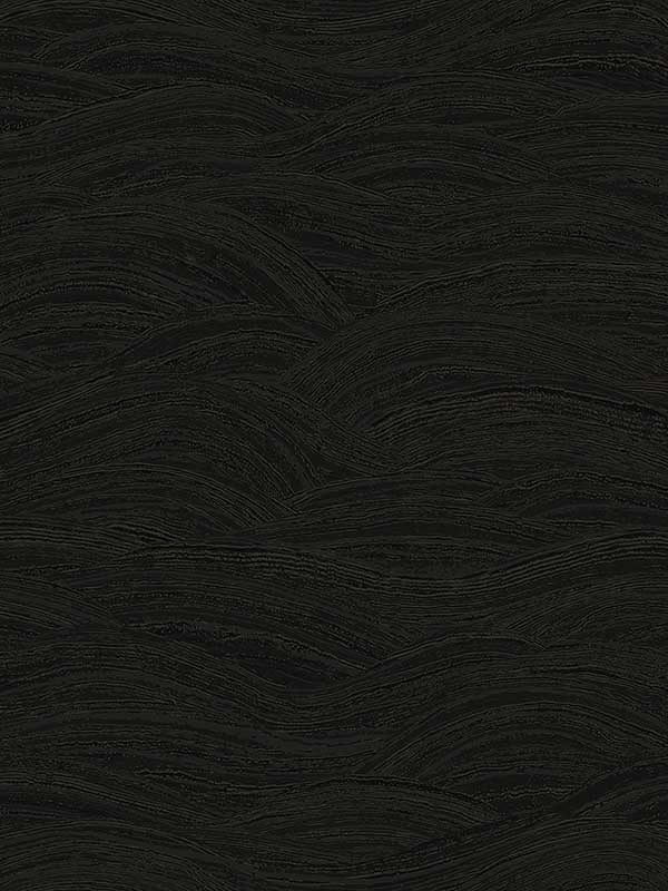 Leith Zen Waves fabric in black color - pattern number 2971-86363 - by A Street Prints in the Dimensions collection
