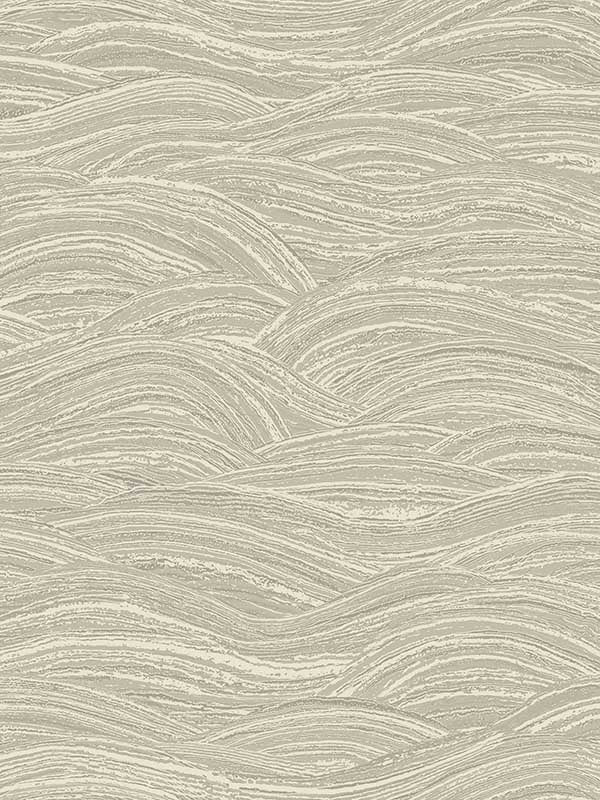 Leith Zen Waves fabric in taupe color - pattern number 2971-86366 - by A Street Prints in the Dimensions collection