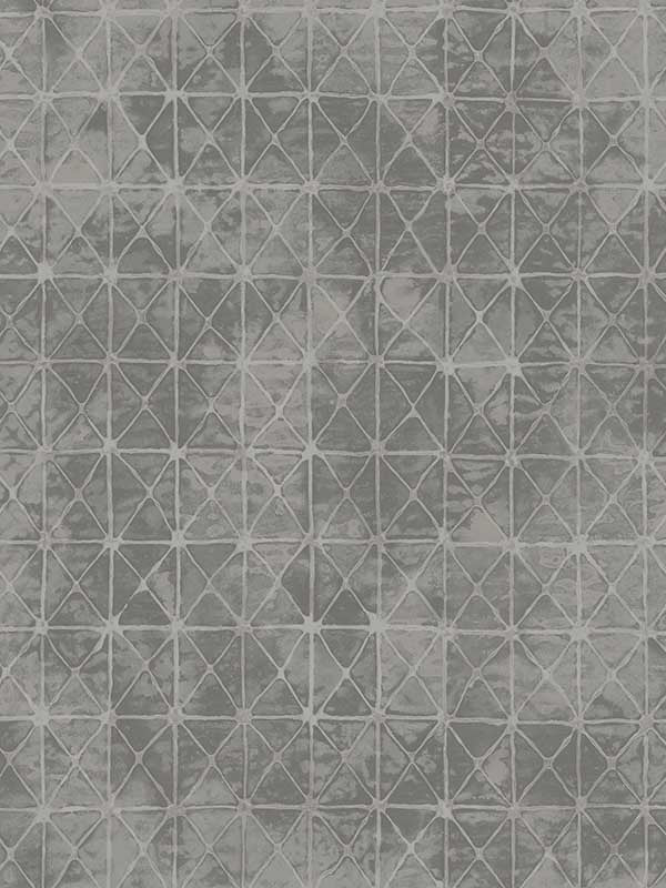 Odell Antique Tiles wallpaper in silver color - pattern number 2971-86371 - by A Street Prints in the Dimensions collection